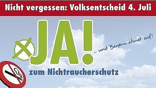 Logo des Volksentscheids Logo des Volksbegehren Nichtraucherschutz